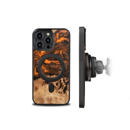 Husa BeWood Lemn Natural si Rasina, Unicat, Iphone 15 Pro Max -Portocaliu Husa BeWood Lemn Natural si Rasina, Unicat, Iphone 15 Pro Max -Portocaliu