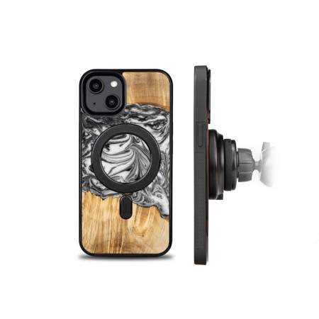 Husa BeWood Lemn Natural si Rasina, Unicat, Iphone 14 -Alb-Pamant Husa BeWood Lemn Natural si Rasina, Unicat, Iphone 14 -Alb-Pamant