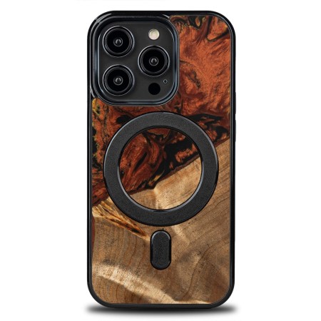 Husa BeWood Lemn Natural si Rasina, Unicat, Iphone 15 Pro - 4 Elemente - Foc Husa BeWood Lemn Natural si Rasina, Unicat, Iphone 15 Pro - 4 Elemente - Foc