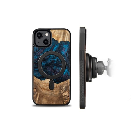 Husa BeWood Lemn Natural si Rasina, Unicat, Iphone 14 -Planete- Neptun Husa BeWood Lemn Natural si Rasina, Unicat, Iphone 14 -Planete- Neptun