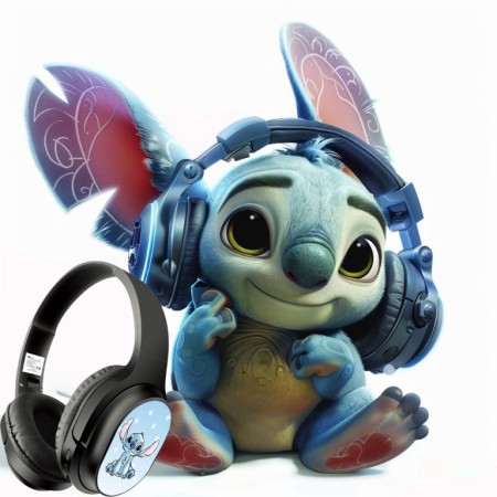 Casti Stereo Wireless cu Microfon Stitch 001 Disney Albastru Casti Stereo Wireless cu Microfon Stitch 001 Disney Albastru