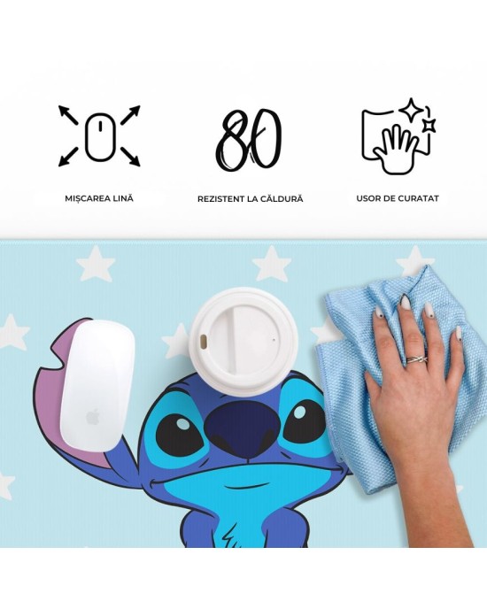 Mouse-Pad Anti-Alunecare Birou Stich Disney Albastru