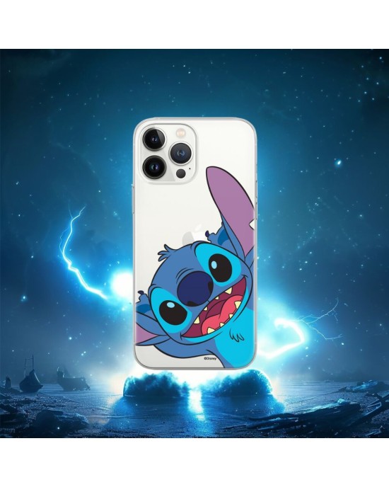 Husa de Protectie Silicon Disney Stich Transparenta Iphone 15 Pro Originala