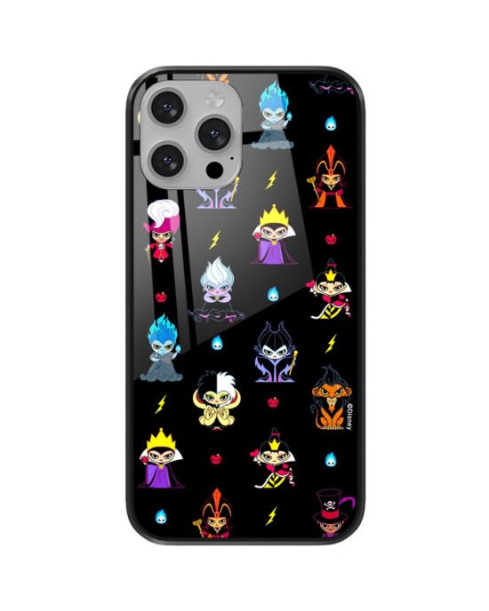 Husa Telefon Originala Disney Protectie Premium Villains cu Sticla Iphone 13 Pro Max -Negru