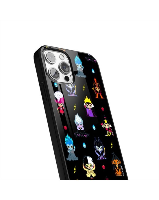 Husa Telefon Originala Disney Protectie Premium Villains cu Sticla Iphone 13 Pro Max -Negru