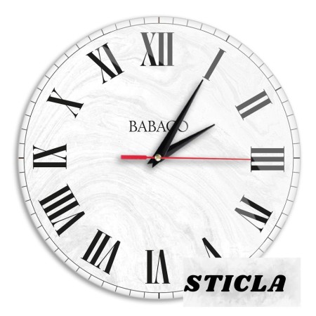 Ceas de Perete cu Licenta Babaco -Alb