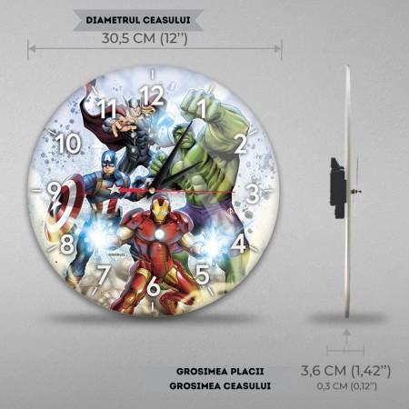 Ceas de Perete cu Licenta Super Eroi Marvel Avengers Ceas de Perete cu Licenta Super Eroi Marvel Avengers