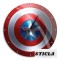 Ceas de Perete Captain America Scut din Sticla - Design Premium, Licenta Oficiala Marvel, Cadoul Perfect pentru Fanii Avengers