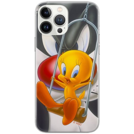 Husa de Protectie Silicon Tweety-Loney Tunes Iphone 15 -Originala  Husa de Protectie Silicon Tweety-Loney Tunes Iphone 15 -Originala