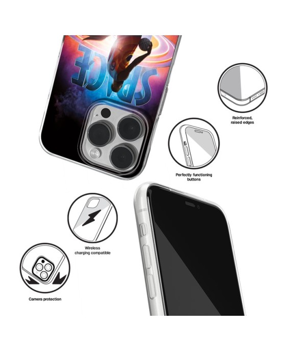 Husa de Protectie Silicon Space Jam Multicolorata-Loney Tunes Iphone 15 Pro -Originala 