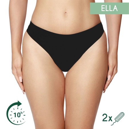 Chiloti menstruali Ella Tanga Negru Chiloti menstruali Ella Tanga Negru