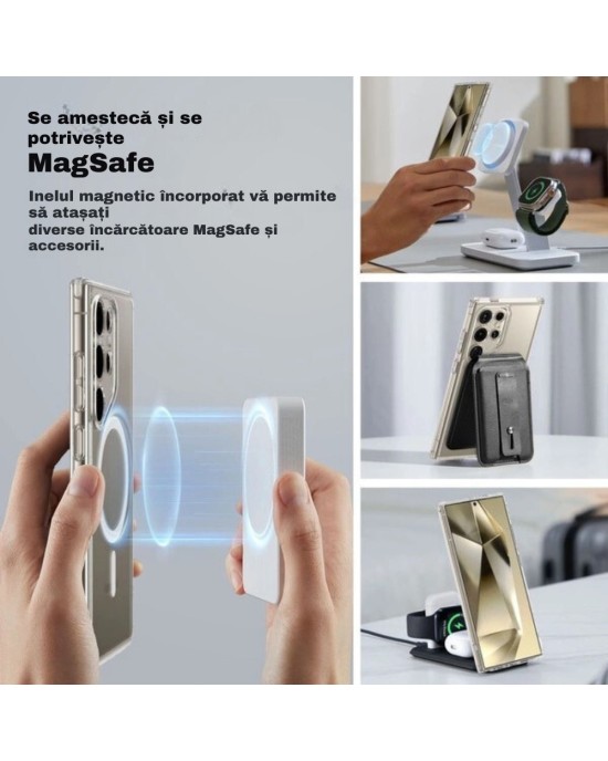 Husa Protectie Silicon MagSafe Design Modern GBG28 Samsung S24 Ultra -Ariciu Diliu Colorat 3D