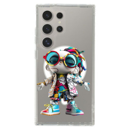 Husa Protectie Silicon MagSafe Design Modern GBG50 Samsung S24 Ultra -Fata Fericita 3D Husa Protectie Silicon MagSafe Design Modern GBG50 Samsung S24 Ultra -Fata Fericita 3D