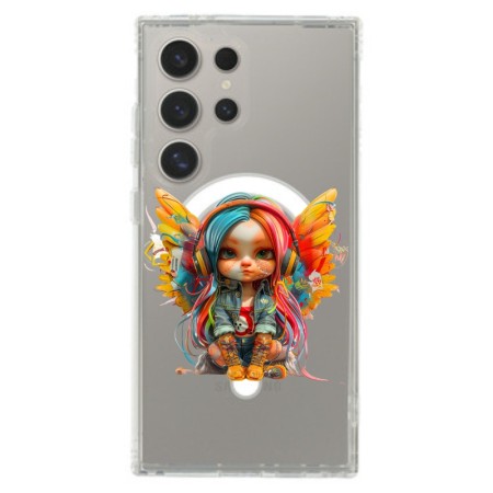 Husa Protectie Silicon MagSafe Design Modern GBG37 Samsung S24 Ultra -Fata Angel 3D Husa Protectie Silicon MagSafe Design Modern GBG37 Samsung S24 Ultra -Fata Angel 3D