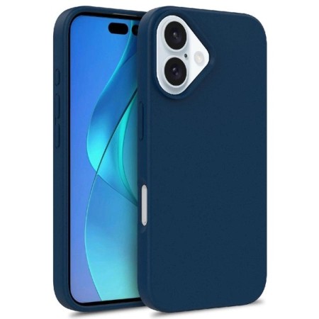 Husa Protectie Iphone 16 Ecologica si Durabila -Albastru Husa Protectie Iphone 16 Ecologica si Durabila -Albastru