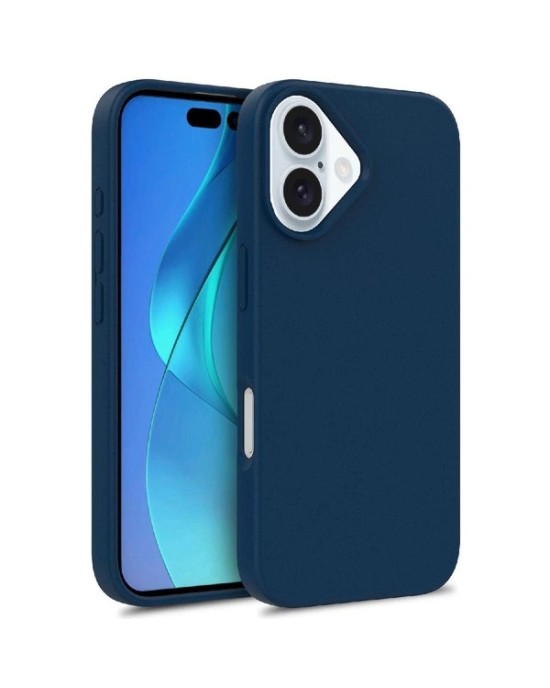 Husa Wheat Bran pentru iPhone 16 Pro Albastru - Protectie Durabila si Ecologica