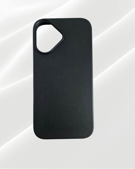 Husa Wheat Bran pentru iPhone 16 Plus Negru - Protectie Durabila si Ecologica