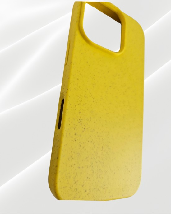 Husa Wheat Bran pentru Iphone 16 Pro Galben- Protectie Durabila si Ecologica