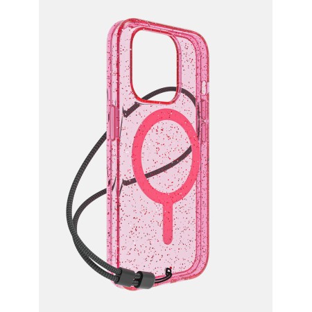 Husa Originala Bodyguardz Glamfetti cu Magsafe pentru Iphone 15 Pro -Transparent si Scilipici Roz Husa Originala Bodyguardz Glamfetti cu Magsafe pentru Iphone 15 Pro -Transparent si Scilipici Roz