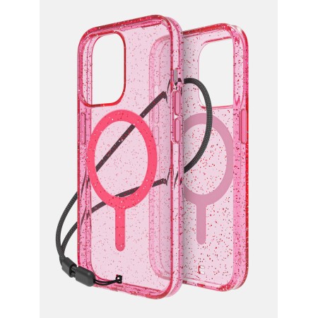 Husa Originala Bodyguardz Glamfetti cu Magsafe pentru Iphone 15 Pro -Transparent si Scilipici Roz Husa Originala Bodyguardz Glamfetti cu Magsafe pentru Iphone 15 Pro -Transparent si Scilipici Roz