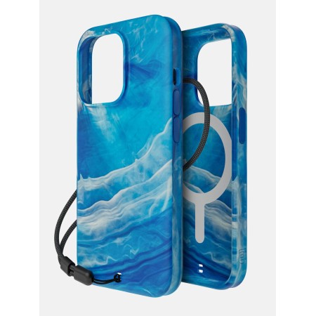 Husa Originala Bodyguardz Carve Marble cu Magsafe pentru  Iphone 15 Pro Max -Alb cu Albastru Husa Originala Bodyguardz Carve Marble cu Magsafe pentru  Iphone 15 Pro Max -Alb cu Albastru