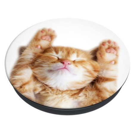 Suport Universal PopGrip Telefon si Tableta Popsockets -Pisica Somnoroasa Suport Universal PopGrip Telefon si Tableta Popsockets -Pisica Somnoroasa