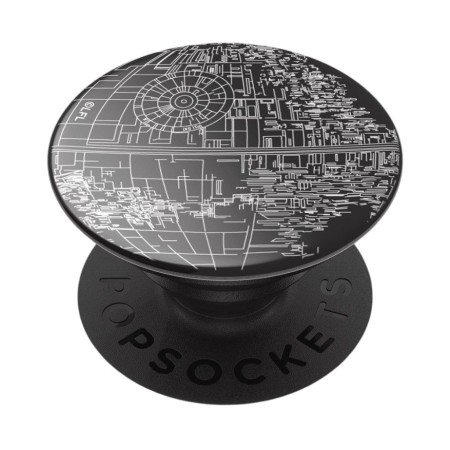 Suport Popsockets Grip Aluminum Death Star Negru-Alb Suport Popsockets Grip Aluminum Death Star Negru-Alb