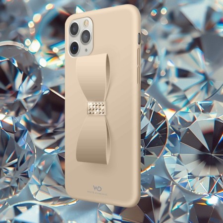 Husa White Diamonds Hama Bow 18K Swarovski Iphone 11 Pro -Gold