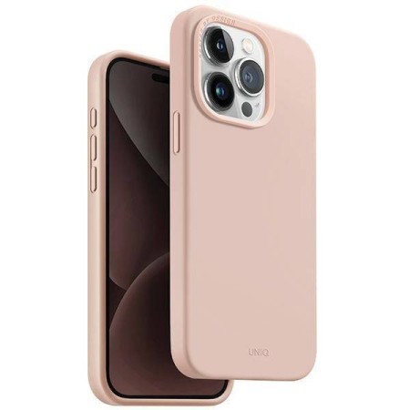 Husa Uniq Lino Hue MagClick Charging Iphone 15 Pro -Roz Husa Uniq Lino Hue MagClick Charging Iphone 15 Pro -Roz