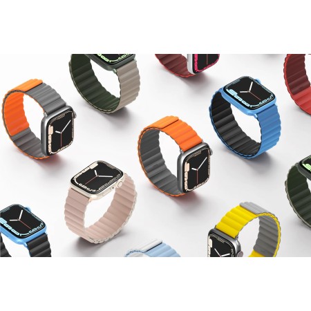 Curea Ceas Reversibila Uniq Revix Magnetica Apple Watch Seria 4/5/6/7/8/SE/SE2/Ultra Liliac- Alb Curea Ceas Reversibila Uniq Revix Magnetica Apple Watch Seria 4/5/6/7/8/SE/SE2/Ultra Liliac- Alb