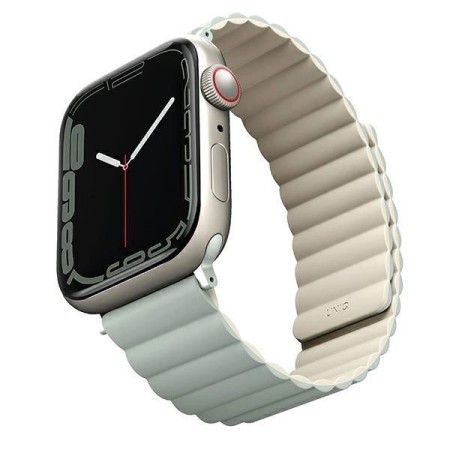Curea Ceas Reversibila Uniq Revix Magnetica Apple Watch Seria 4/5/6/7/8/SE/SE2/Ultra Bej-Verde Curea Ceas Reversibila Uniq Revix Magnetica Apple Watch Seria 4/5/6/7/8/SE/SE2/Ultra Bej-Verde