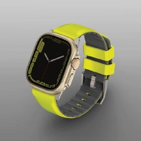 Curea Linus pentru Apple Watch 1/2/3/4/5/6/7/8/9/SE/SE2/Ultra 42/44/45/49mm din Silicon Airosoft Lime/Verde Lime Curea Linus pentru Apple Watch 1/2/3/4/5/6/7/8/9/SE/SE2/Ultra 42/44/45/49mm din Silicon Airosoft Lime/Verde Lime