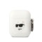 Husa originala Karl Lagerfeld Airpods 1/2 din silicon,  Pisica 3d, Alba Husa originala Karl Lagerfeld Airpods 1/2 din silicon,  Pisica 3d, Alba