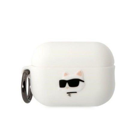 Husa originala Karl Lagerfeld pentru Airpods Pro 2, pisica, alba