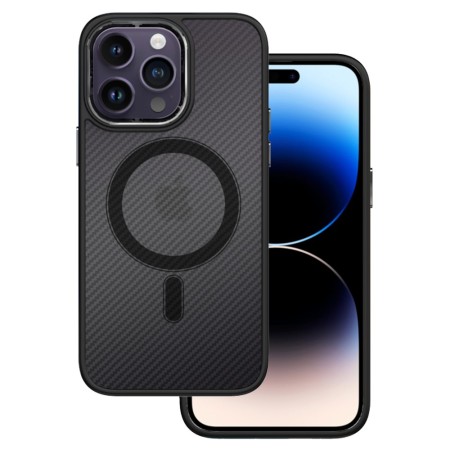 Husa Carbon Magnetica TelProtect pentru Iphone 15 Negru Husa Carbon Magnetica TelProtect pentru Iphone 15 Negru