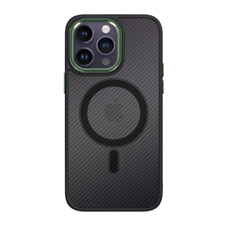 Husa Carbon Magnetica TelProtect pentru Iphone 15 Negru -Verde Husa Carbon Magnetica TelProtect pentru Iphone 15 Negru -Verde