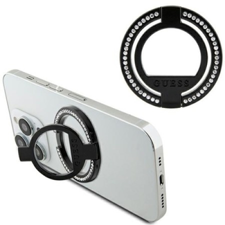 Suport Inel Original Guess MagSafe, Cristale -Negru Suport Inel Original Guess MagSafe, Cristale -Negru