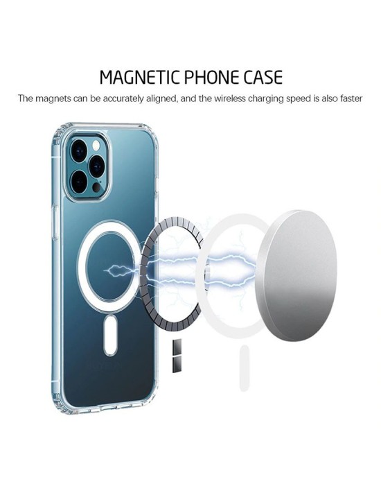 Husa Silicon cu MagSafe TelProtect pentru iPhone 12 Pro Max, neagra, cu magneti incorporati, protectie anti-zgarieturi, colturi ranforsate si prindere antiderapanta, design elegant si modern.