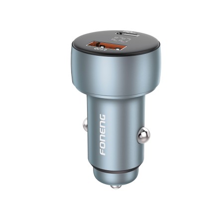 Incarcator Auto Foneng C18 USB+Tip C,PD 48W 3A, Cablu Tip C- Lightning Incarcator Auto Foneng C18 USB+Tip C,PD 48W 3A, Cablu Tip C- Lightning