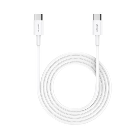Cablu Foneng X55 Tip C- Tip C PD60W 2M Alb Cablu Foneng X55 Tip C- Tip C PD60W 2M Alb