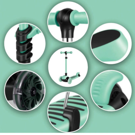 Trotineta Multifunctionala pentru Copii 2-in-1 cu Scaun – Reglabil,Verde, Sigur și Ușor de Transportat Trotineta Multifunctionala pentru Copii 2-in-1 cu Scaun – Reglabil,Verde, Sigur și Ușor de Transportat