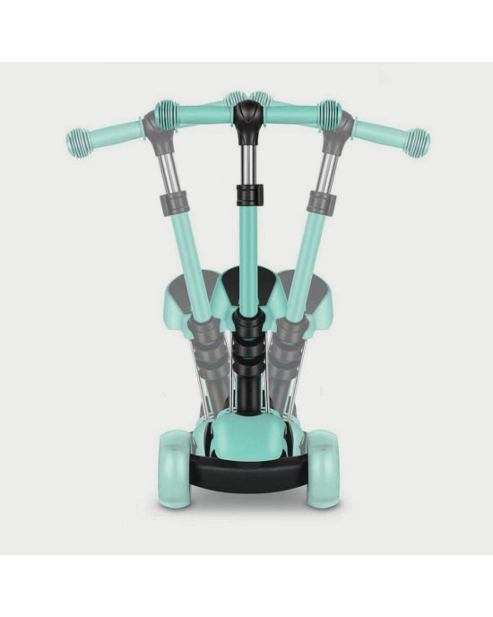 Trotineta Multifunctionala pentru Copii 2-in-1 cu Scaun – Reglabil,Verde, Sigur și Ușor de Transportat
