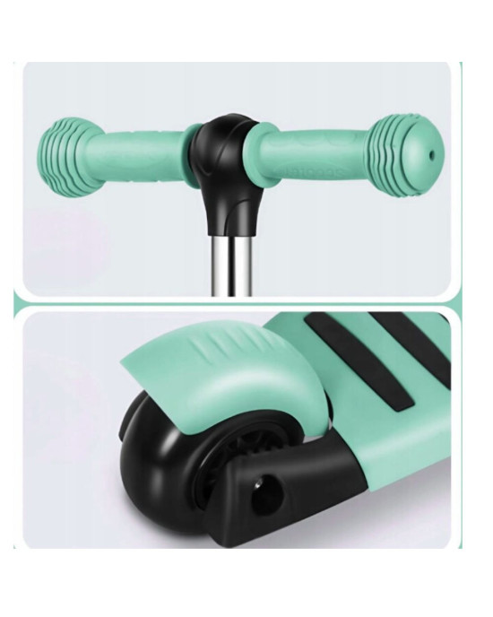 Trotineta Multifunctionala pentru Copii 2-in-1 cu Scaun – Reglabil,Verde, Sigur și Ușor de Transportat