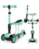 Trotineta Multifunctionala pentru Copii 2-in-1 cu Scaun – Reglabil,Verde, Sigur și Ușor de Transportat