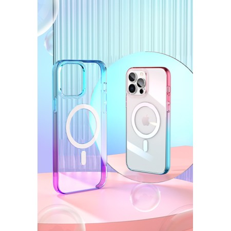 Husa Protectie Kingxbar Seria Ice Crystal Magnetica Magsafe Iphone 14 Pro Roz/Albastru Husa Protectie Kingxbar Seria Ice Crystal Magnetica Magsafe Iphone 14 Pro Roz/Albastru