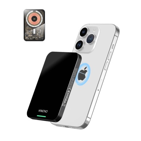 Acumulator Extern Hinovo Wireless MB1-5000XW MagSafe 5000mAh 20W -Negru Acumulator Extern Hinovo Wireless MB1-5000XW MagSafe 5000mAh 20W -Negru
