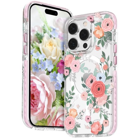 Husa Protectie Kingxbar Seria Flora Magnetica Magsafe Iphone 14 Husa Protectie Kingxbar Seria Flora Magnetica Magsafe Iphone 14