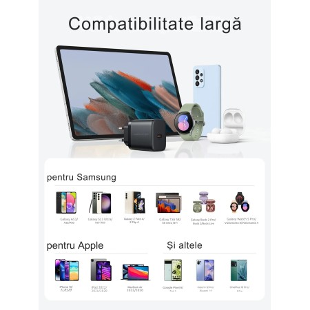 Incarcator Rapid Joyroom 25W + cablu USB-C / USB-C de 1m - Alb Incarcator Rapid Joyroom 25W + cablu USB-C / USB-C de 1m - Alb