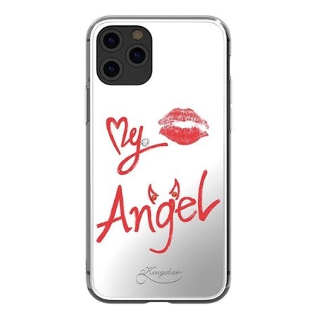 Husa Protectie Kingxbar Angel cu Oglinda si Cristale Originale Swarovski Pentru iPhone 11 Pro Max, Transparenta
