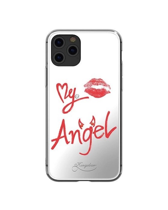 Husa Protectie Kingxbar Angel cu Oglinda si Cristale Originale Swarovski Pentru iPhone 11 Pro Max, Transparenta